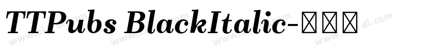TTPubs BlackItalic字体转换